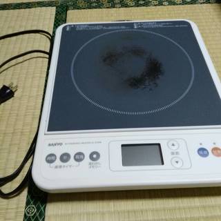 【中古】SANYO 卓上電磁調理器 IC-D10B(W)