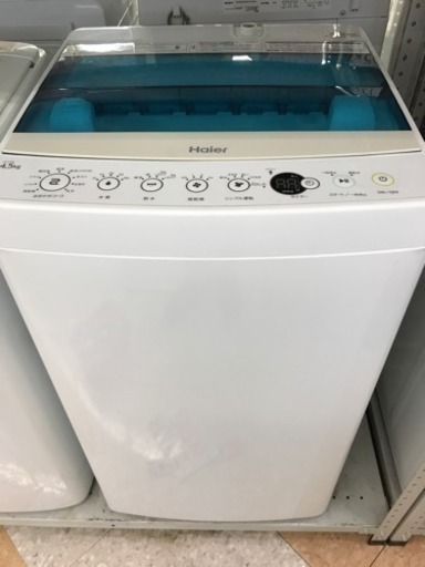 未使用 ハイアール 4.5K洗濯機 JW-C45A 2017