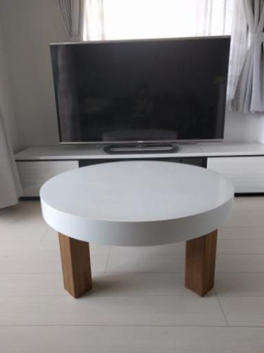 北欧　丸型ローテーブル