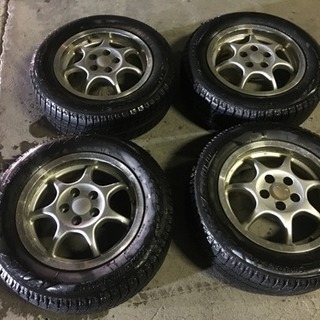 スタッドレス タイヤ ホイール ENKEI 14インチ6j+40 5穴PCD100 プリウスなどに