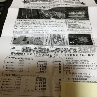 横浜・八景島シーパラダイス割引券