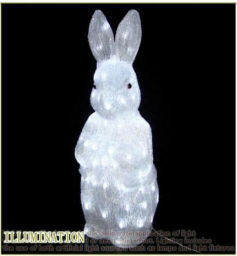 LEDアクリルラビット　LEDイルミネーション