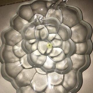 レトロガラス皿  葡萄型セット