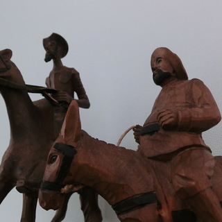 スペインOURO社VTG No.248-1A,1B 木彫りドンキホーテとサンチョパンサ