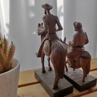 スペインOURO社VTG No.248-1A,1B 木彫りドンキホーテとサンチョパンサ