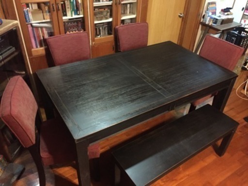 US製テーブル + イス 4脚 + ベンチのセット