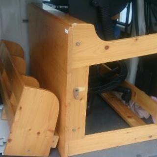 子供用木製勉強机、椅子