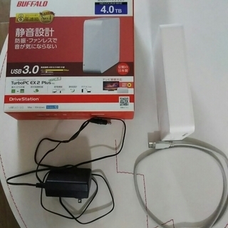 バッファロー外付けHDD 4TB HD-LC4.0U3-WHE USB3.0/2.0 対応 中古