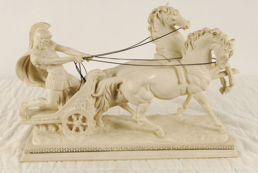 アンテルマ　サンティーニ　A.SANTINI◆騎士と馬　彫刻　置物　イタリア製　オブジェ