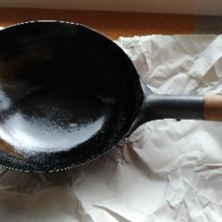 月兎印　鉄製の片手中華鍋