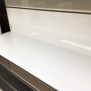 中古美品　レンジボード　大型　3段　ホワイト/ブラウン