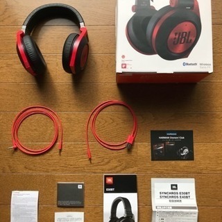 値下げ！[JBL] [E50BT] Bluetooth ヘッドホン 赤