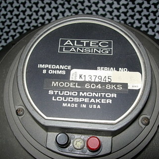 ALTEC Model 604-8KS 本体x2 ,ネットワークx2
