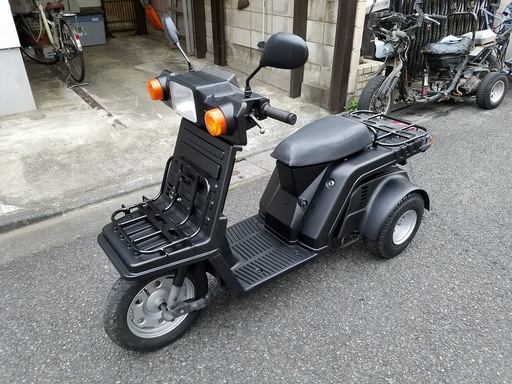 7iqpy　販売終了　バイク屋出品 ジャイロX 整備済み [管理No.QI10] オールペン・マットブラック ミニカー マフラー・タイヤ・ブレーキシュー新品 後期型