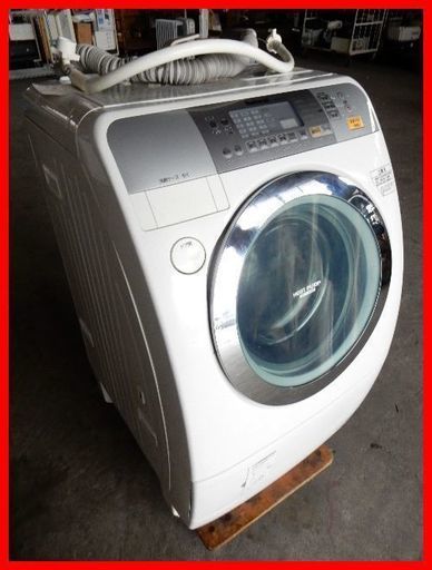 引取り限定★National/ナショナル 9kg洗い 乾燥機能付きドラム式洗濯機 NA-VR110R 動作品