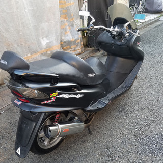 7ixwm バイク屋 マジェスティ125FI オールペン・マットブラック 整備 