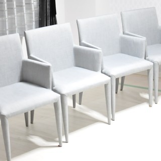 ガラステーブル　ダイニングセット　ひじ掛け付きチェアー4脚　取りに来てくれる方歓迎！！　