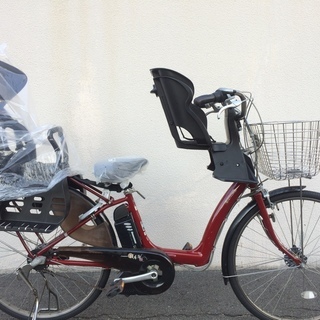 ヤマハ ラフィーニ 三人乗り 新基準 子供乗せ 8,9AH 茶 ギュット