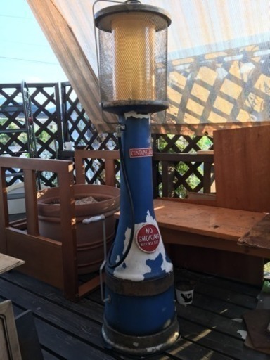 アメリカンビンテージ 本物 ガスポンプ型 スタンドランプ 