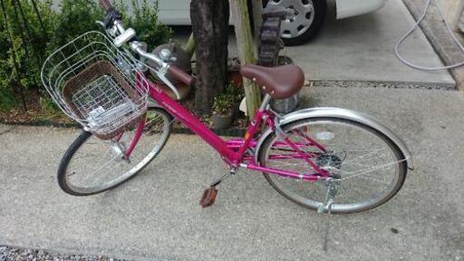 子供用自転車 ６段ギア、カゴ付き、防犯登録有