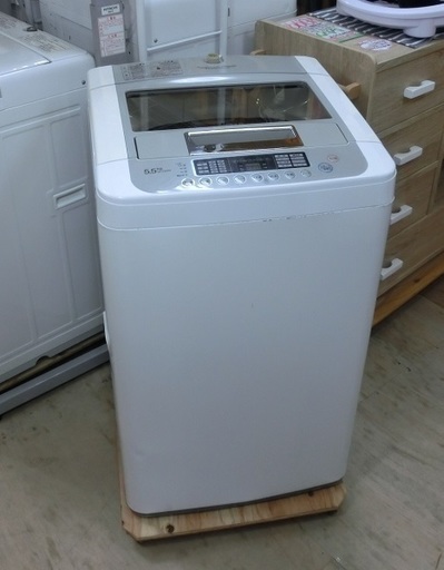 【販売終了しました。ありがとうございます。】LG　5.5㎏　ステンレス槽　全自動洗濯機　WF-C55SW　中古品