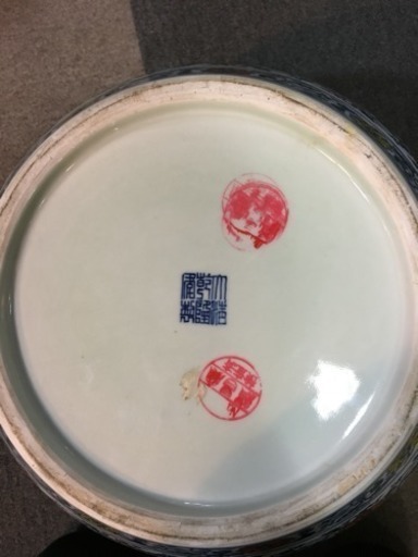 珍品 中国美術 色絵草花文 壺 - その他 