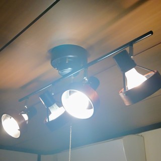 4灯照明 ウッドリング スポットライト シーリングライト 天井照明