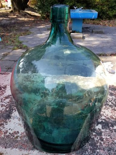デミジョンボトル緑硝子瓶大アンティーク 蝶に 刈谷のインテリア雑貨 小物 花瓶 の中古あげます 譲ります ジモティーで不用品の処分