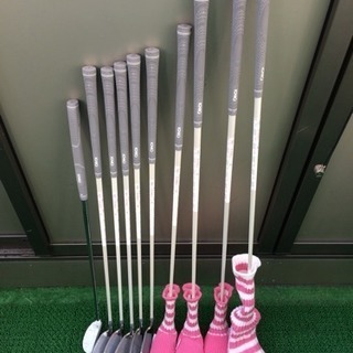 ☆レディースゴルフクラブセット☆ピンクセット Kiss markキャディバック
