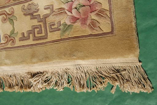 最高級 中国伝統段通絨毯 ウール 275x284cm 厚み2cm 花模様 カーペット