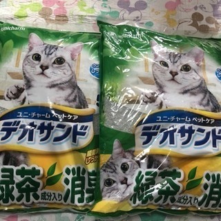 ユニチャームの猫砂デオサンド5リットル×2袋
