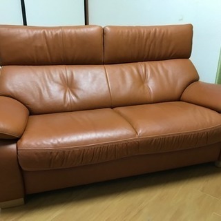 ソファー ◇ ゆったり2人掛け レザーソファー ◇ 高さ80cm×横180cm 