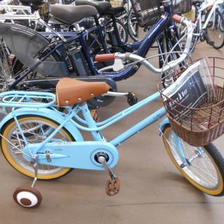 子供自転車　１６インチ　水色　補助輪つき　新品