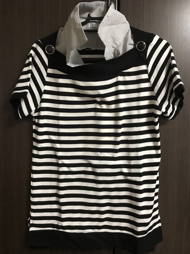 重ね着風ストライプシャツ これからの時期ヒートテックと合わせても 他にも格安出品ちゅ Mai 品川の服 ファッションの中古 古着あげます 譲ります ジモティーで不用品の処分