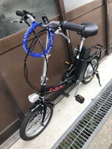 美品 16インチ 折りたたみ フル電動自転車 Ｅ－ＲＵＮ　ブラック