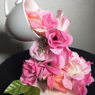 ハンドメイド 花の置物 オブジェ 陶器品 ［Flower's］