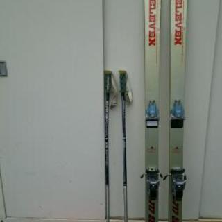 ★中古スキー 170cm、ストック・ケース 付き