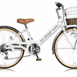 ⭐️引き取り限定⭐️ ホワイト子供用自転車 前カゴ付き　24インチ ⭐️引き取り限定⭐️ ホワイト子供用自転車 前カゴ付き 24