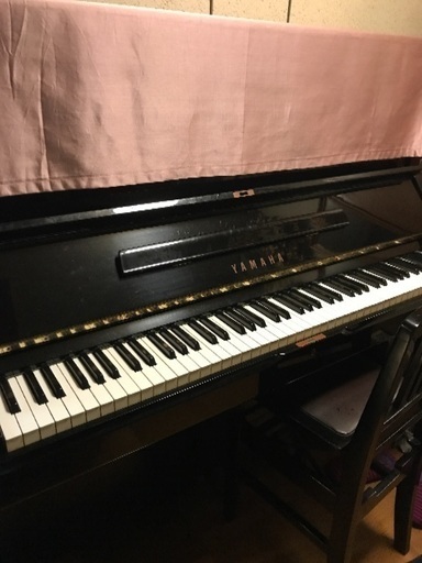 ヤマハ ピアノ 黒 アップライト UX 1977年代製造
