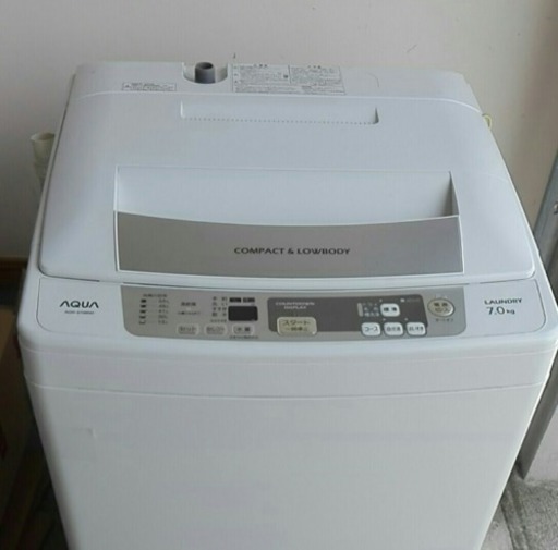 ☆AQUA アクア 全自動 電気 洗濯機 AQW-S70B 7.0kg 2014年製 ハイアール コンパクト\u0026ローボディ☆