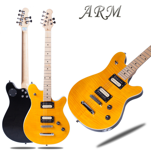 【送料無料】黄色トラ目　エレキギター　ARM社製