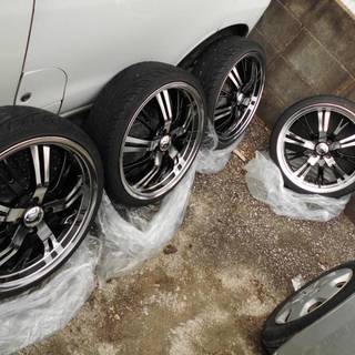 軽自動車用アルミ4本セット AW-190 XFMBK ナンカン165/40R17 バリ山