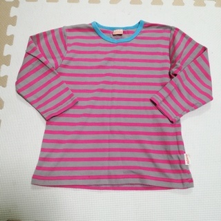 ボーダーTシャツ(ピンク×グレー) 95cm