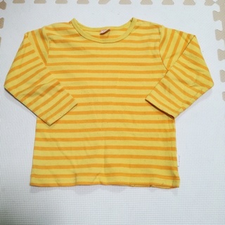 ボーダーTシャツ(イエロー×オレンジ) 95cm
