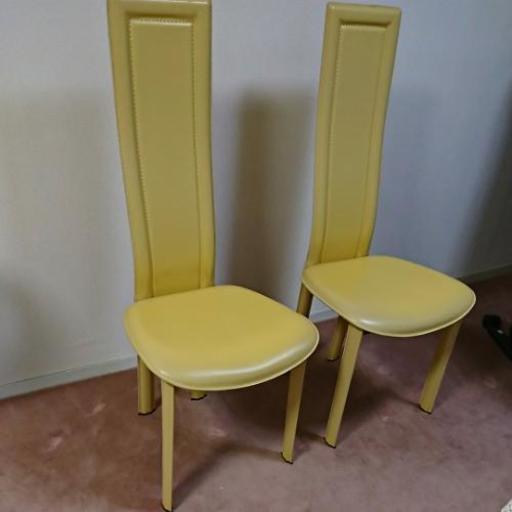 椅子   レザー  (イタリア製)  ２脚