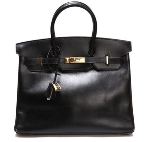 最安 本物 エルメス HERMES バーキン 35 ブラック ハンドバッグ