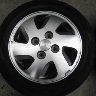 ★軽自動車用 ダイハツ純正タイヤ付き13インチアルミホイール 155/65R13バリ山（8～9部山程）