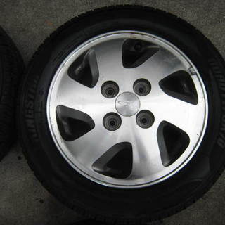 ★軽自動車用 ダイハツ純正タイヤ付き13インチアルミホイール 155/65R13バリ山（8～9部山程）