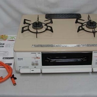 良品 リンナイRinnai 都市ガス ガスコンロ RT63WHT-R 両面焼きグリル 右強火 2018年製