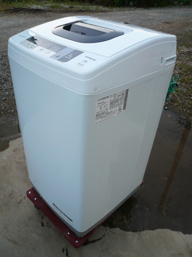日立 全自動洗濯機 5kg ピュアホワイト NW-5WR　2016年製